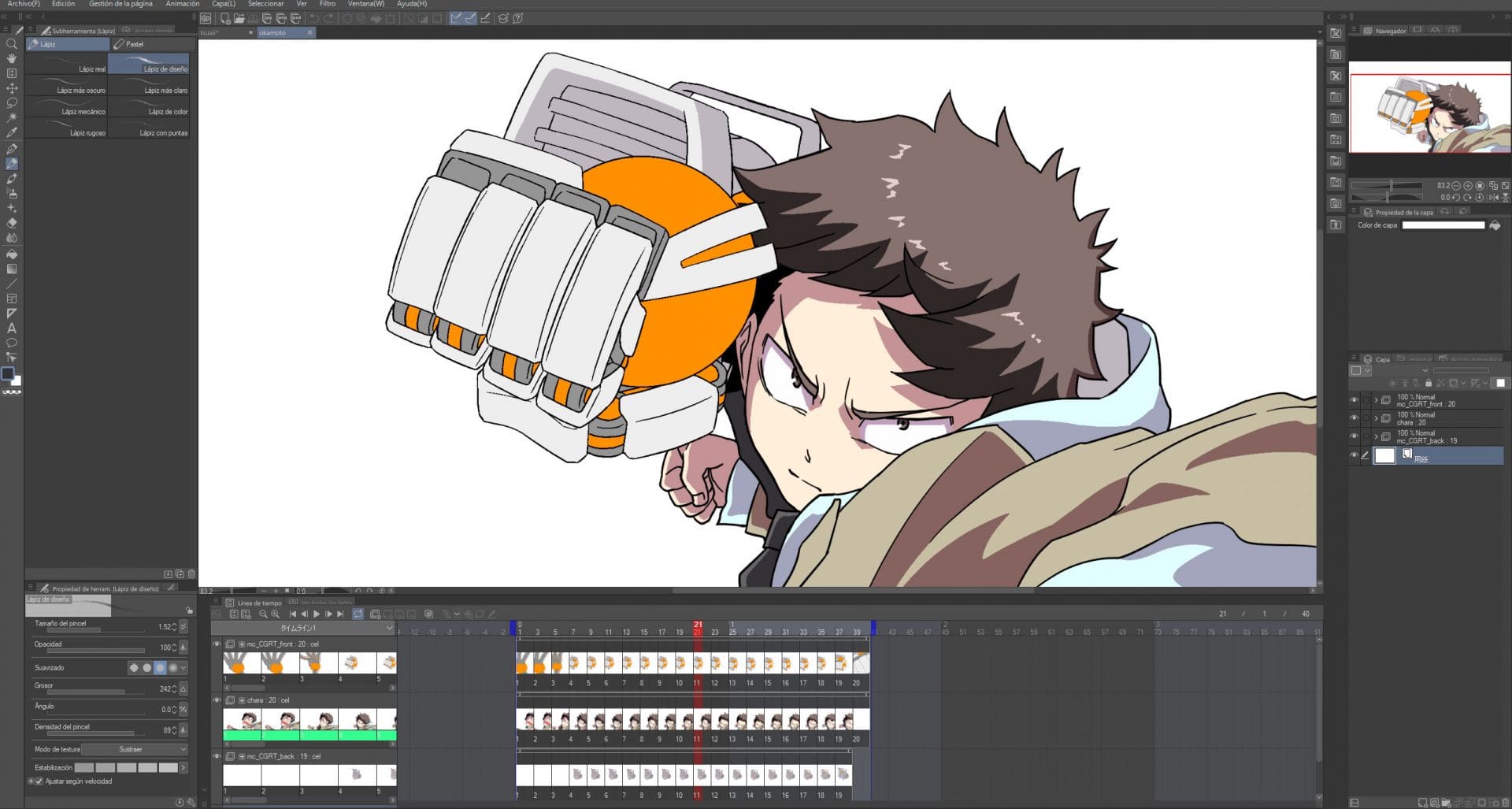 clip studio animacion 2d