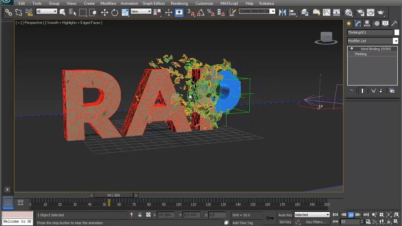 Tutorial de Partículas 3D: Destrucción de un logo con Thinking Particles