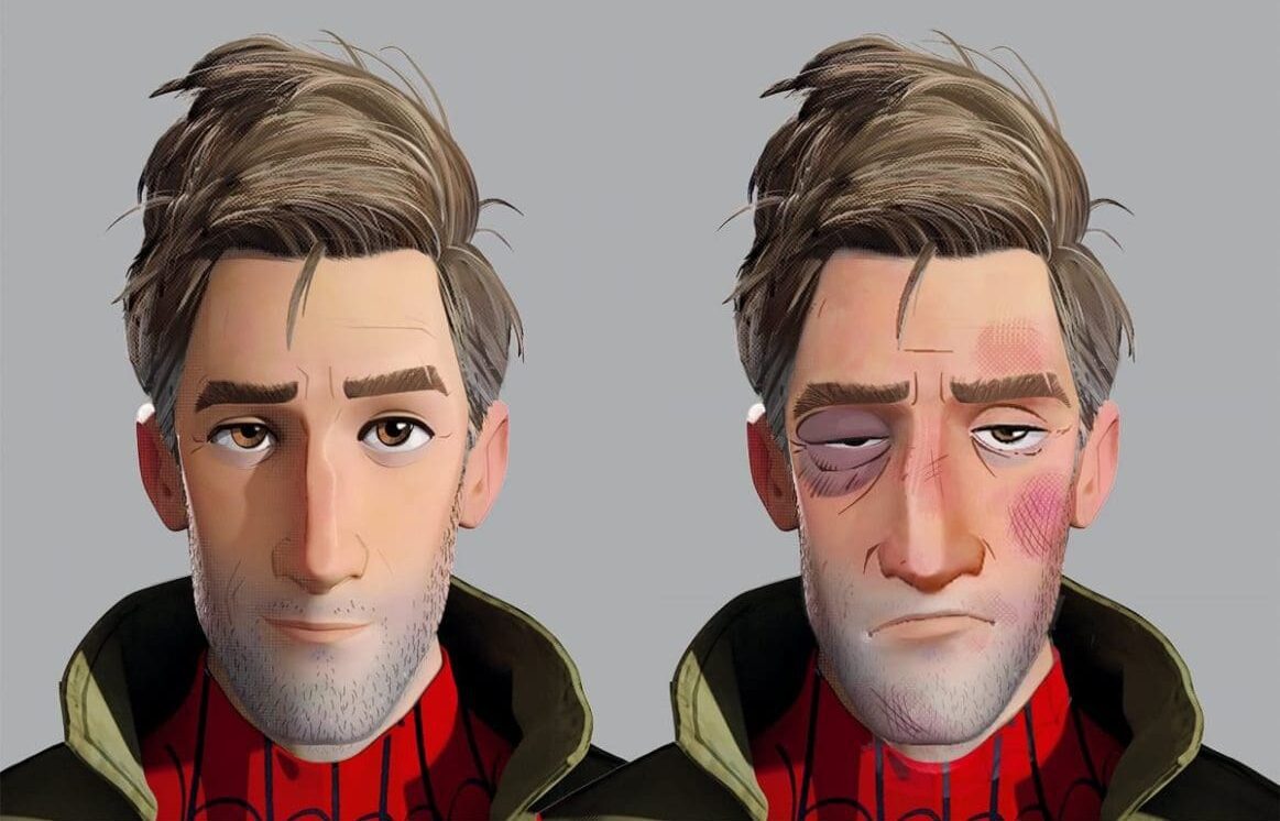 diseño de personajes spiderverse